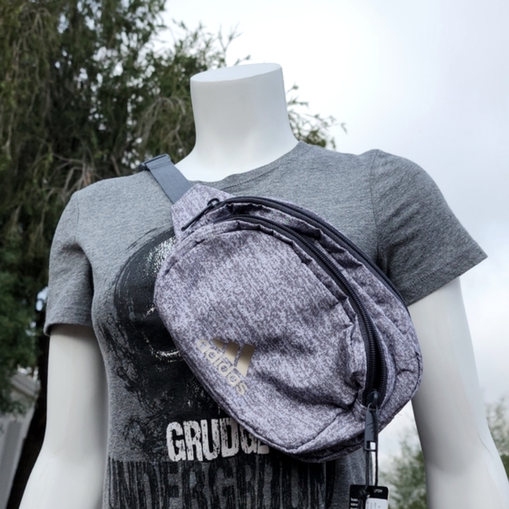 ADIDAS Must Have Waist Pack Belly Bag Fanny Pack Crossbody Purse Gray Unisex - Picture 7 of 16